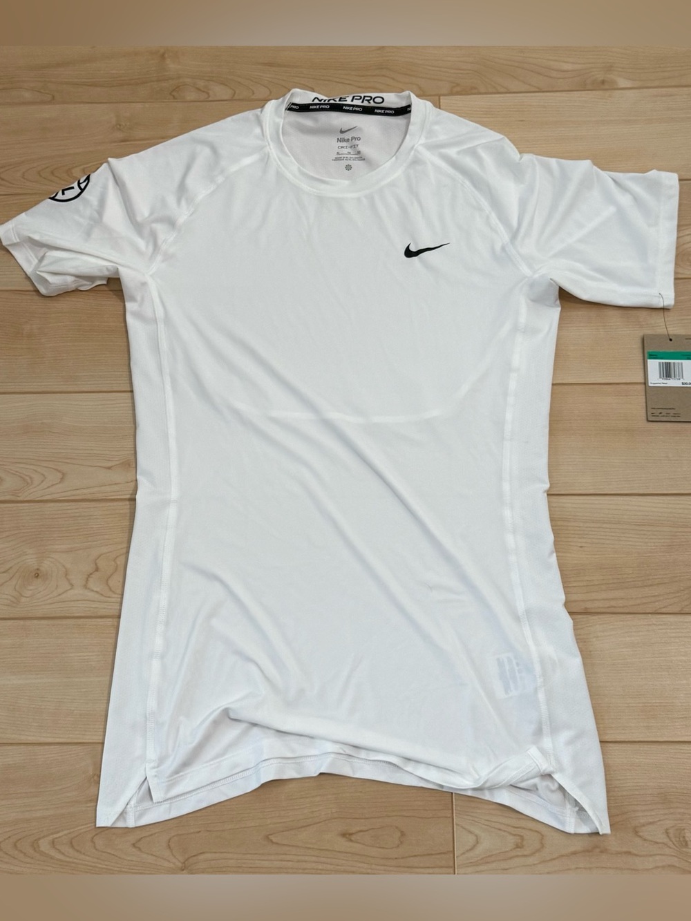 Nike EYBL White Compression Short Sleeve Top